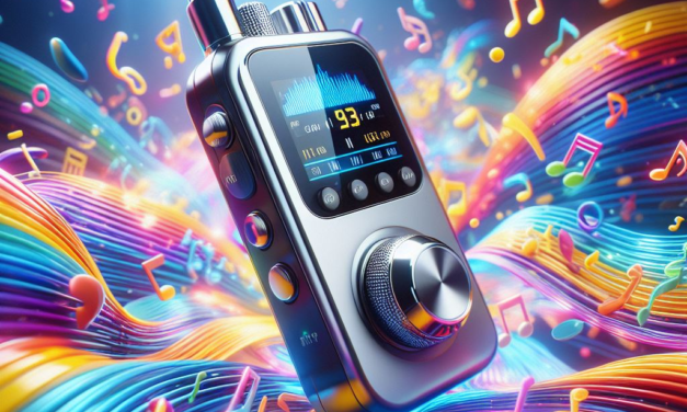 fm transmitter – a device that broadcasts audio from a source